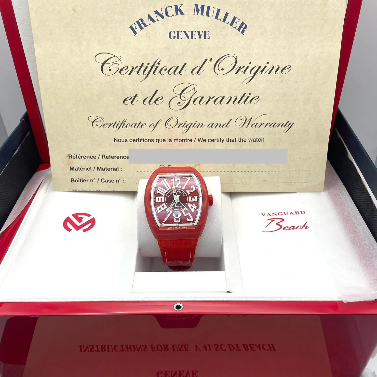 Franck Muller Vanguard V41 SC DT BEACH GF RGF RG BC 49.9mm Plastic Red 4