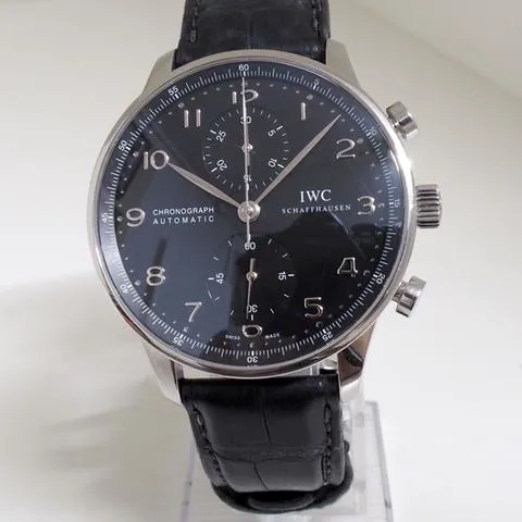 IWC Portuguese Chronograph 3714 41mm Stainless steel Black 5