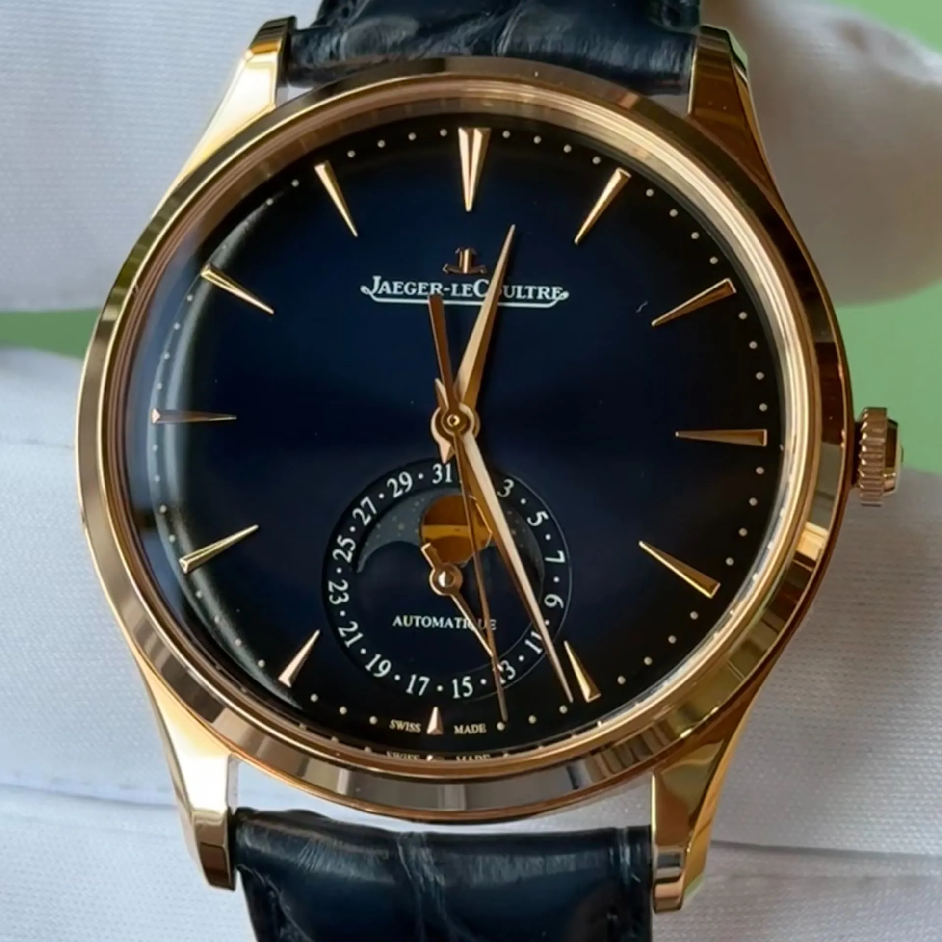 Jaeger-LeCoultre Master Ultra Thin Q1362580 39mm Rose gold Blue