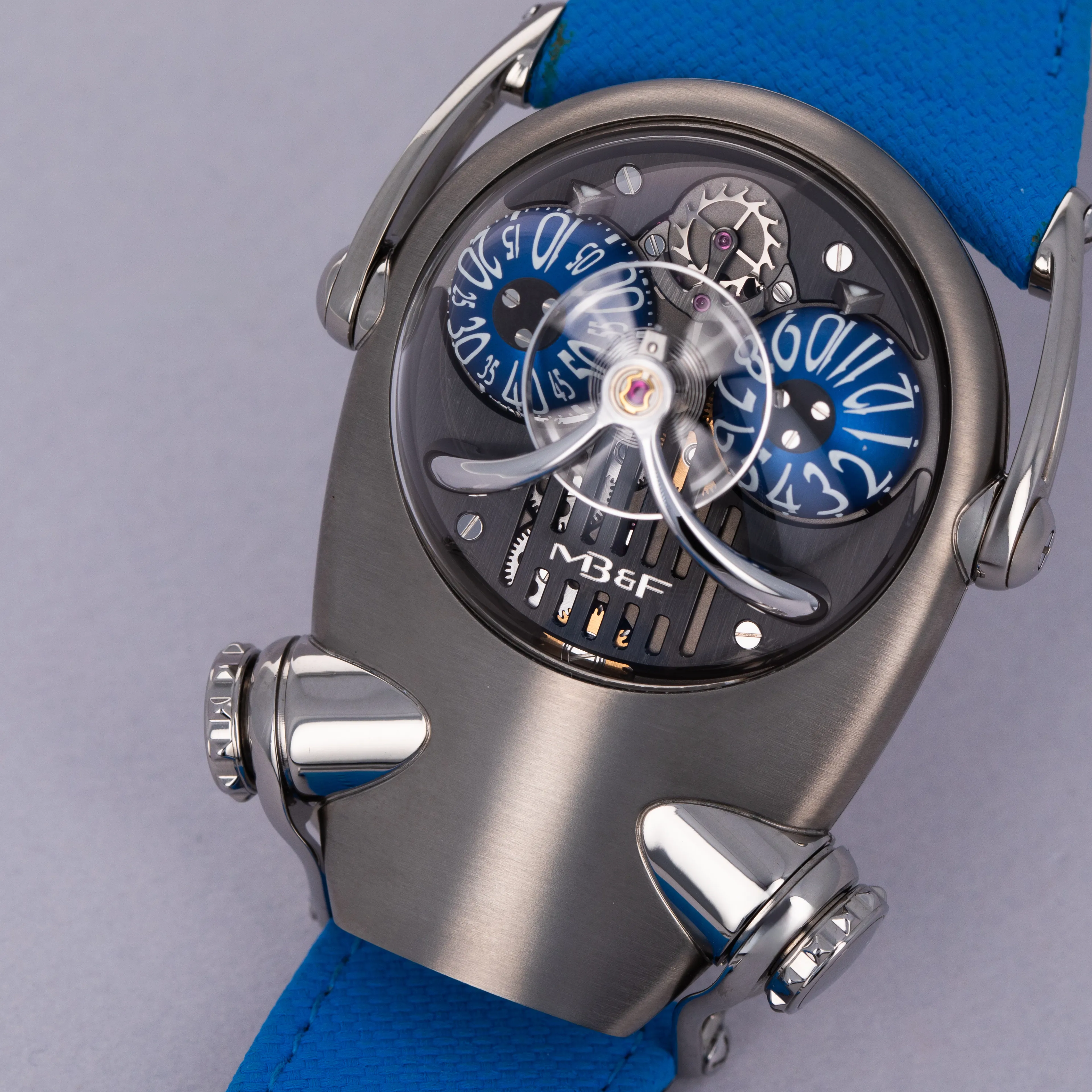 MB&F HM10 100.TL.BL 54mm Titanium Blue 2