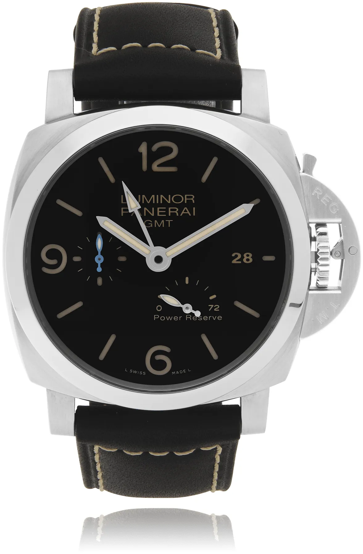 Panerai Luminor 1950 3 Days GMT Power  PAM 01321 44mm Stainless steel Black