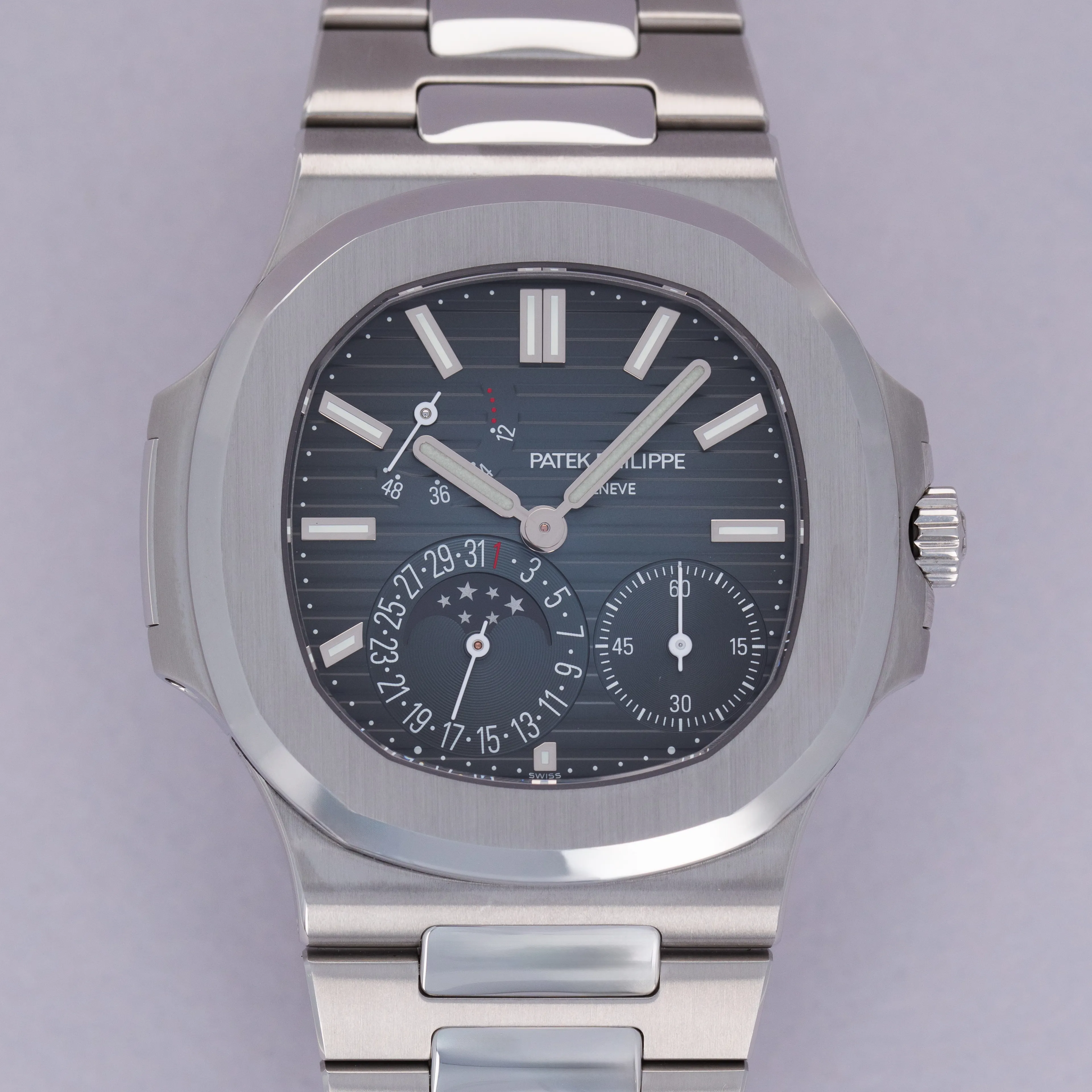 Patek Philippe Nautilus Moonphase 5712/1A-001 40mm Stainless steel Blue