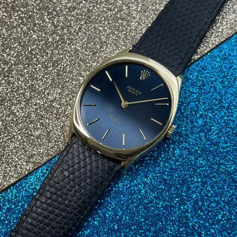 Rolex Cellini 4133 31mm Yellow gold Blue