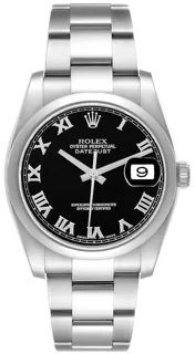 Rolex Datejust 36 116200-0061 Stainless steel Black