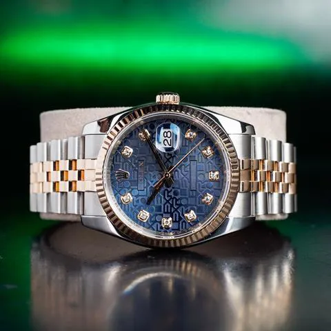 Rolex Datejust 36 116231 36mm Yellow gold and Stainless steel Blue