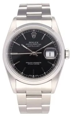 Rolex Datejust 36 16200 36mm Stainless steel Black