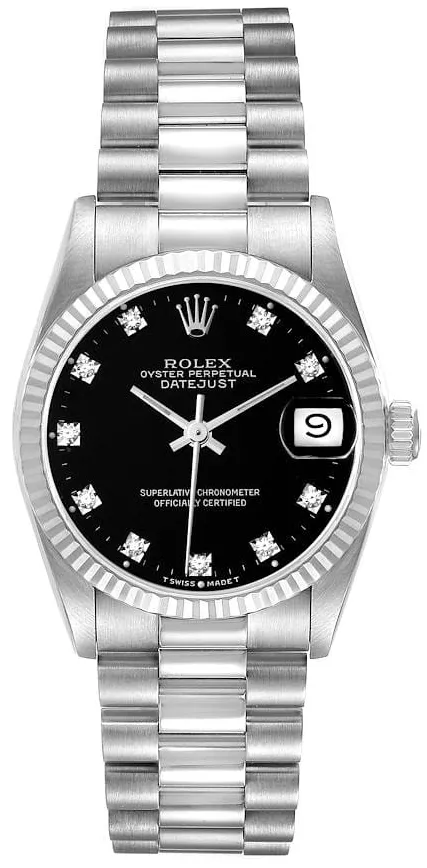 Rolex Datejust 68279 31mm White gold Black