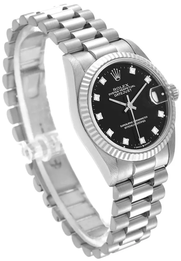 Rolex Datejust 68279 31mm White gold Black 2