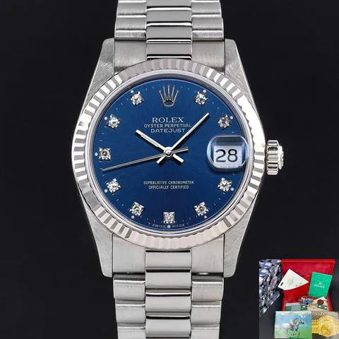 Rolex Datejust 68279 31mm White gold Blue