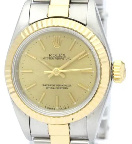 Rolex Oyster Perpetual 67193 24mm Yellow gold and Stainless steel Gold