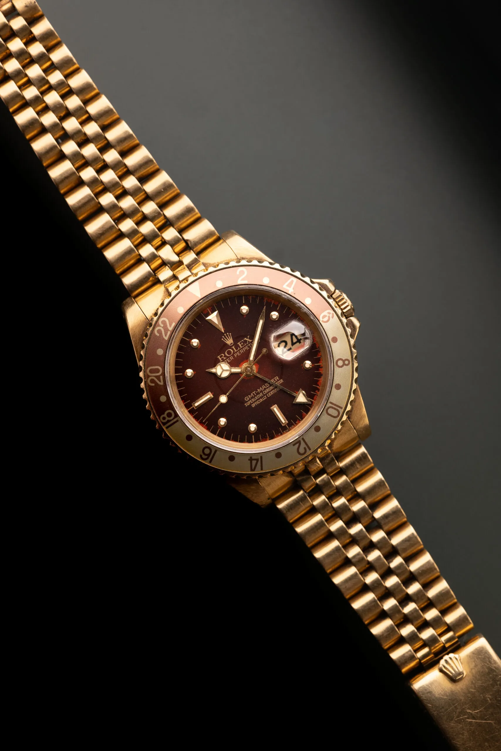 Rolex GMT-Master 16758 Yellow gold Rootbeer nipple