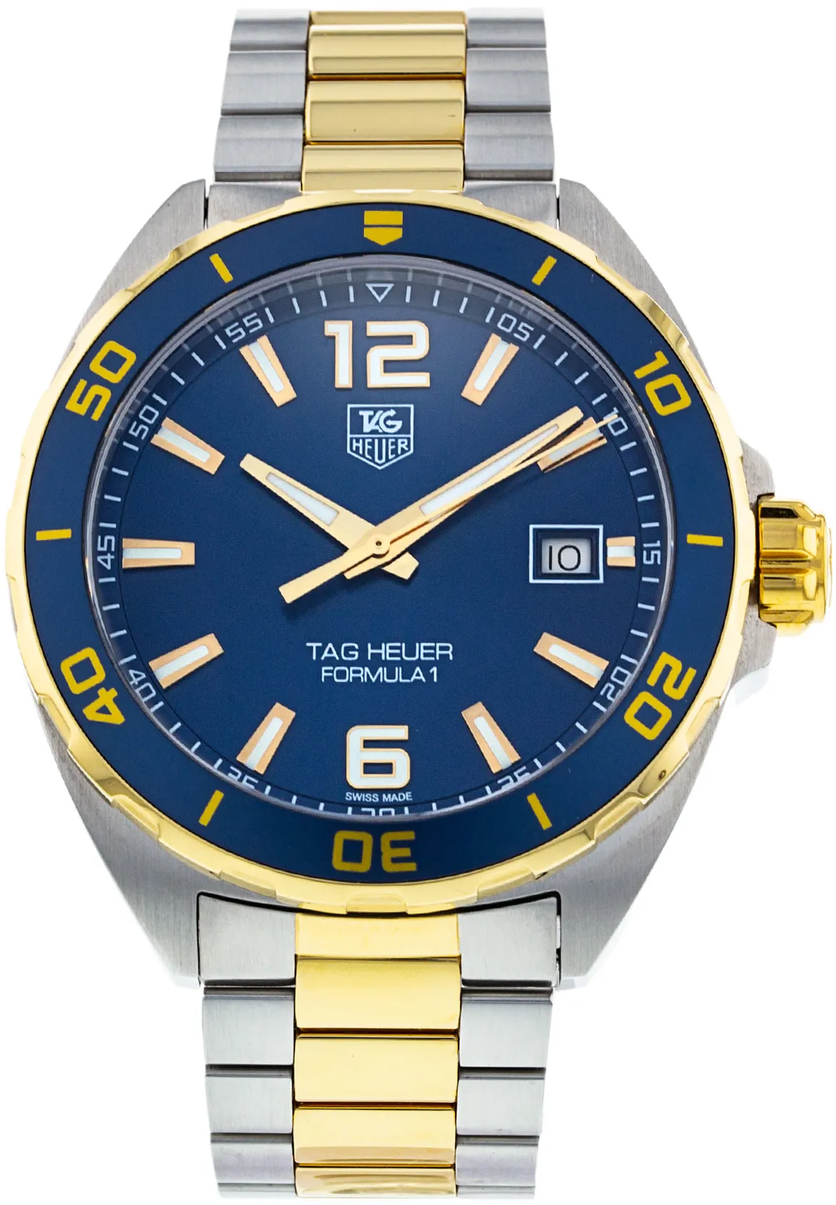 TAG Heuer Formula 1 Quartz WAZ1120.BB0879 41mm Yellow gold and Stainless steel Blue