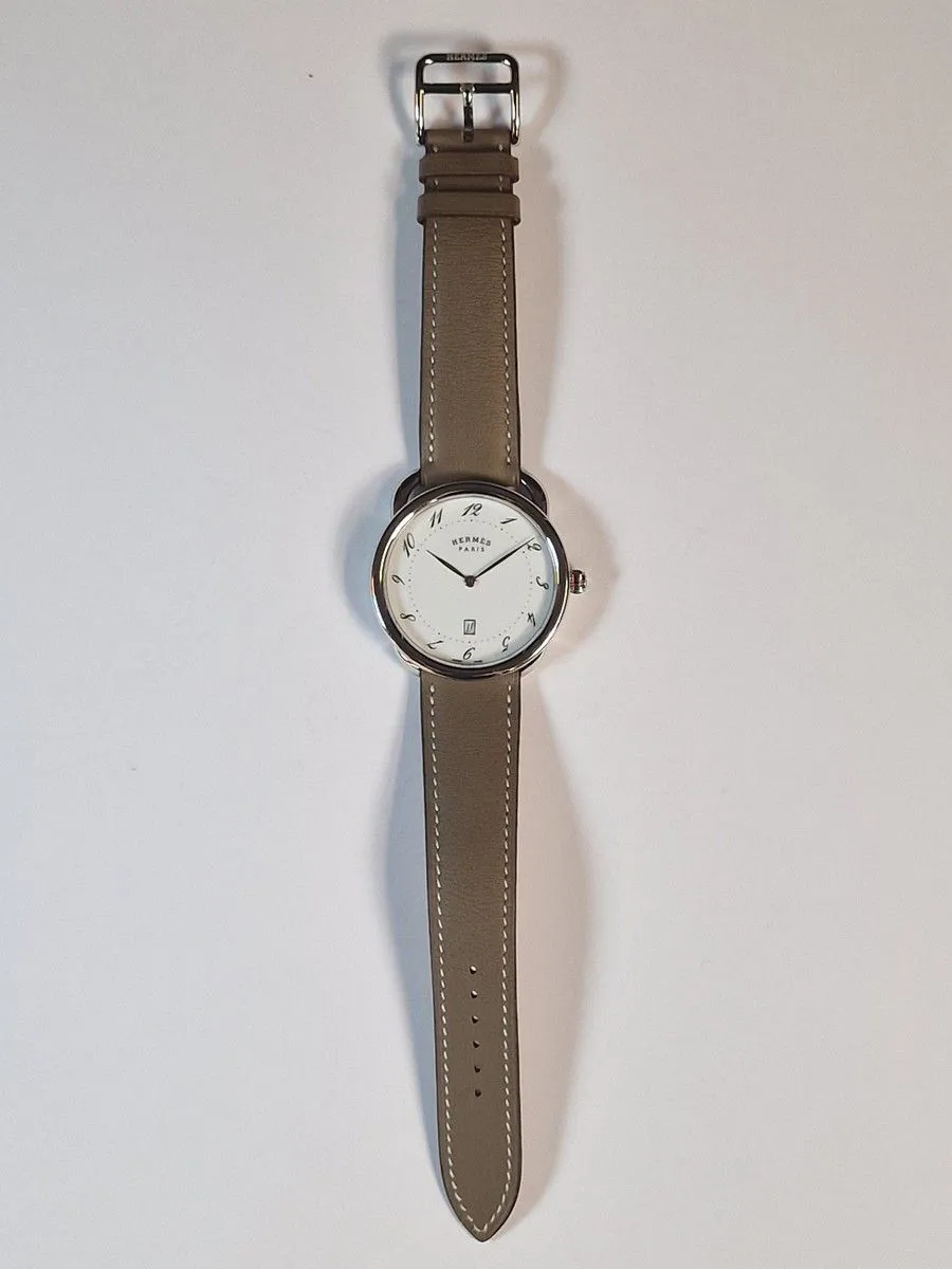 Hermès Arceau 40mm Stainless steel White 1