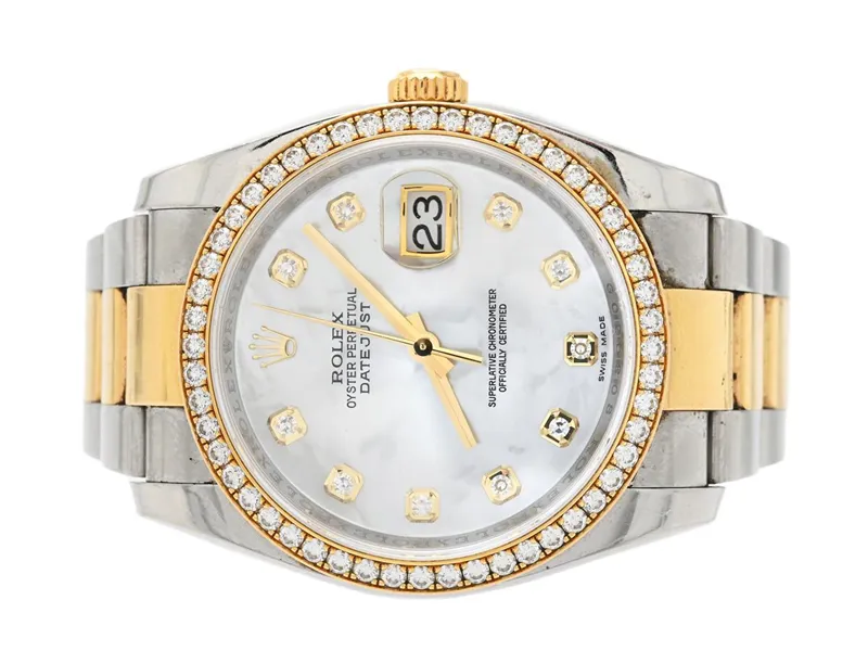 Rolex Datejust 36 116243 36mm Stainless steel and gold and Diamond Mother-of-pearl