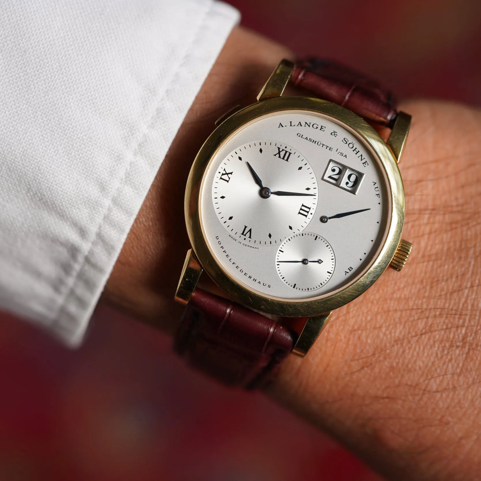 A. Lange & Söhne Lange 1 101.022 38.5mm Yellow gold Silver