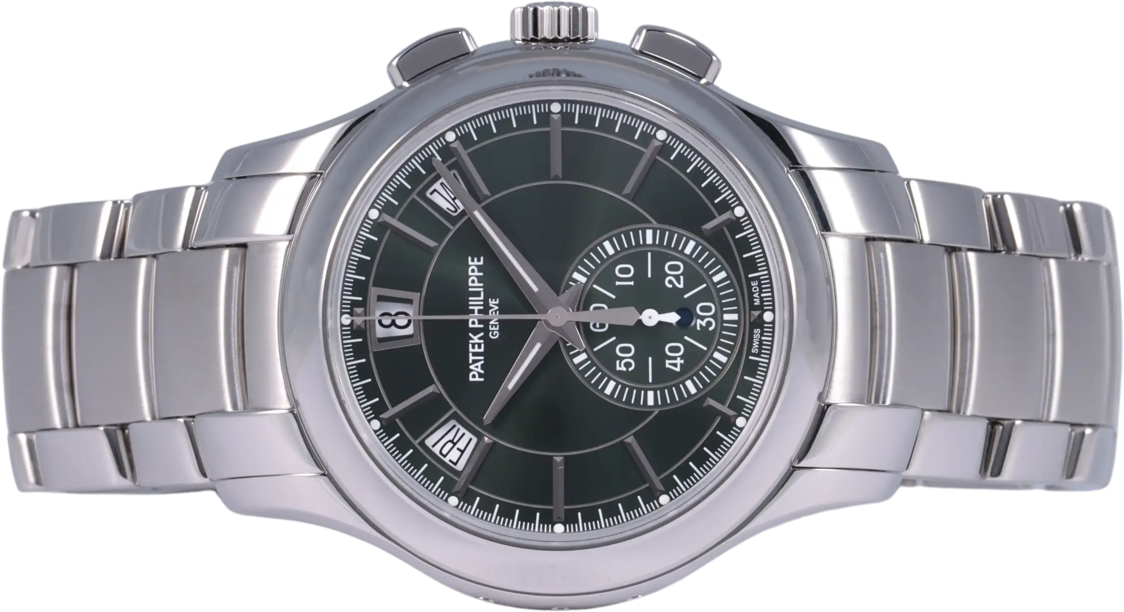 Patek Philippe Annual Calendar Chronograph 5905/1A-001 42mm Stainless steel Green 2