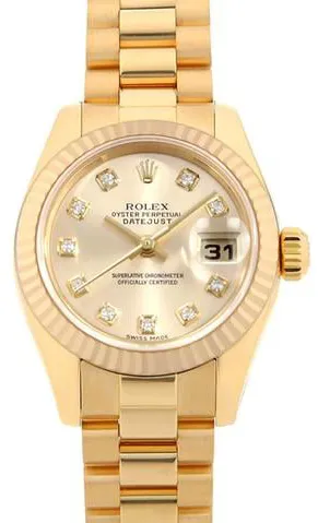 Rolex Datejust 179178G 26mm Yellow gold Champagne