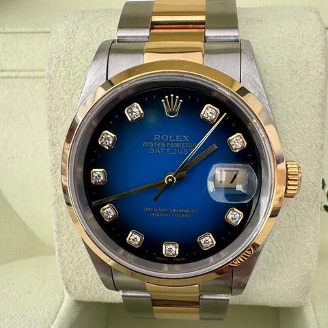 Rolex Datejust 36 16203 Yellow gold and Stainless steel Blue