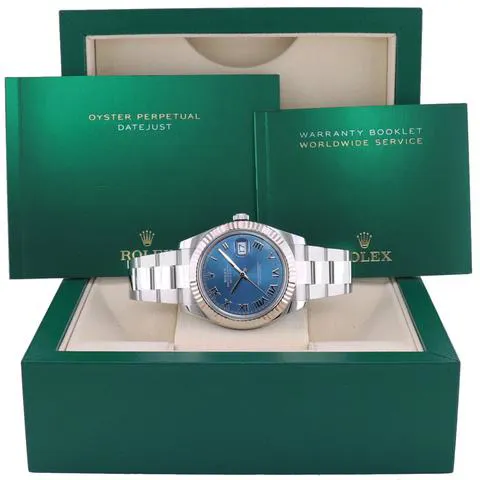 Rolex Datejust II 116334 41mm White gold Blue 7