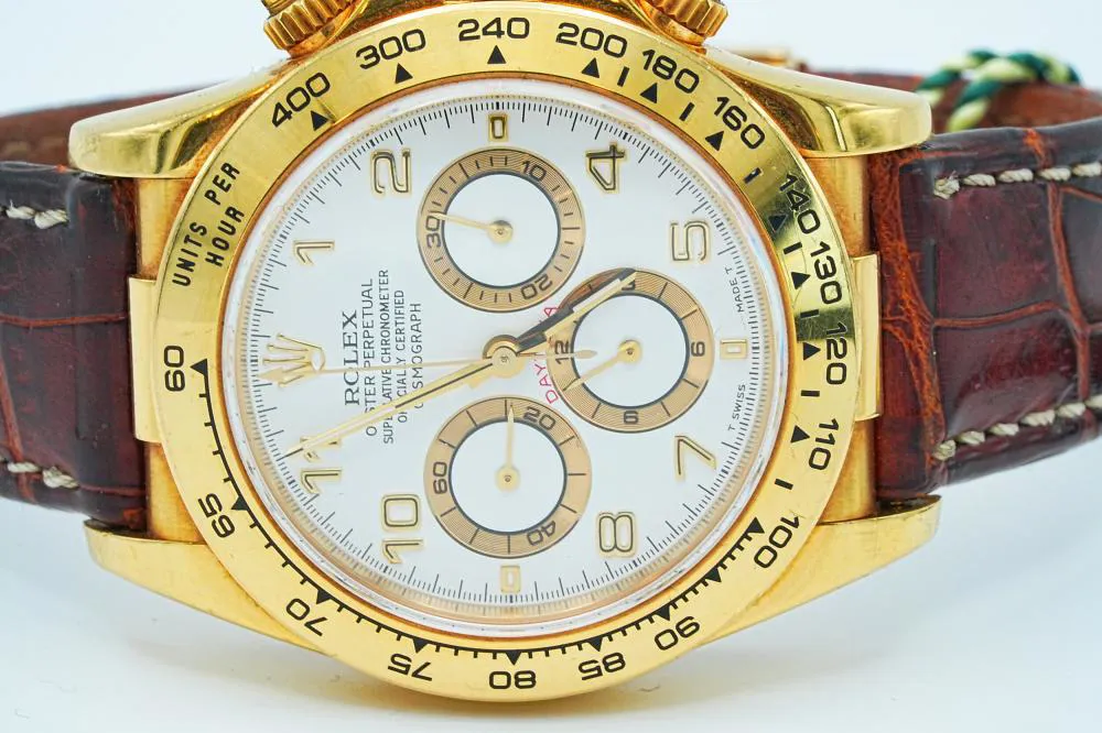 Rolex Daytona 16518 40mm Yellow gold White 5