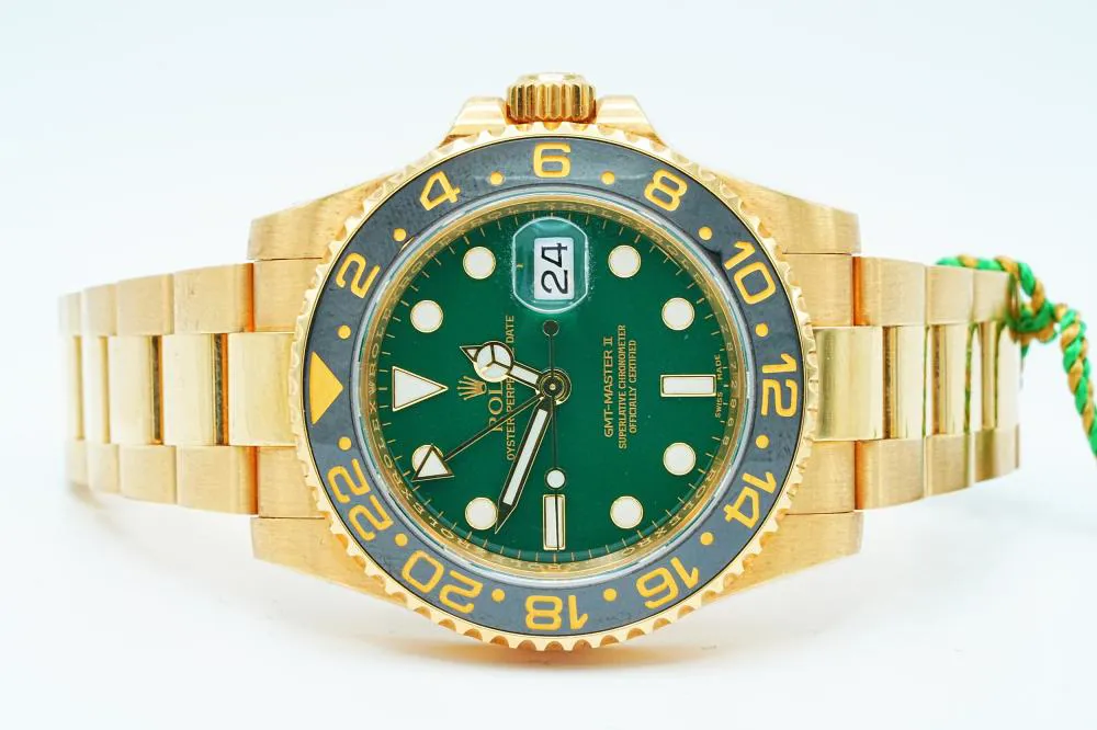 Rolex GMT-Master II 116718 40mm Ceramic and 18k yellow gold Green