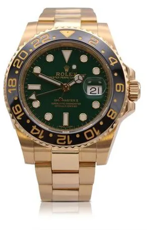 Rolex GMT-Master II 116718 40mm Yellow gold Green