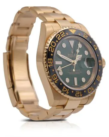 Rolex GMT-Master II 116718 40mm Yellow gold Green 2