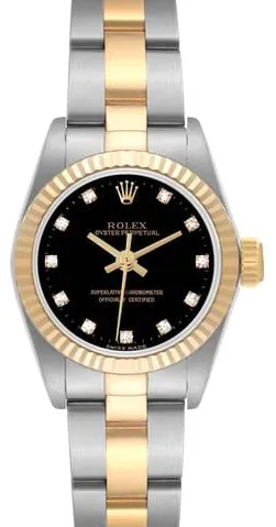 Rolex Oyster Perpetual 67193 24mm Stainless steel Black