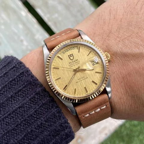 Tudor Prince Date 94613 35mm Yellow gold and Stainless steel Linen 1