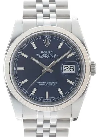 Rolex Datejust 36 116234 36mm Yellow gold and Stainless steel Blue