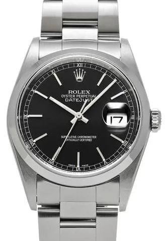 Rolex Datejust 36 16200 36mm Stainless steel Black