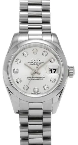 Rolex Lady-Datejust 179166G 26mm Platinum Silver