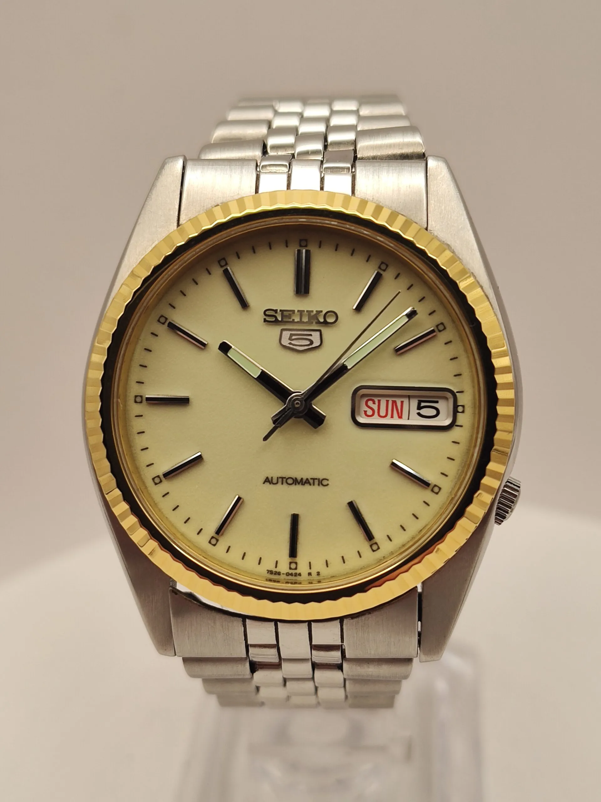 Seiko 5 7S26-3110 36mm Acier Blanc