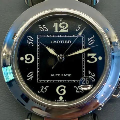 Cartier Pasha C 2324 35mm Stainless steel Black 8