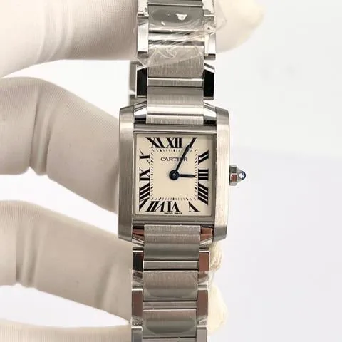 Cartier Tank Française W51008Q3 Stainless steel White