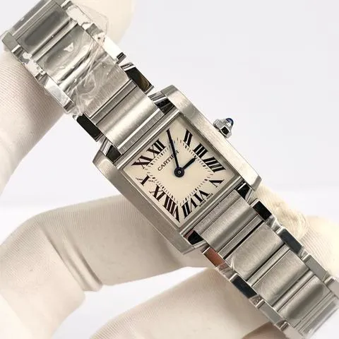 Cartier Tank Française W51008Q3 Stainless steel White 1