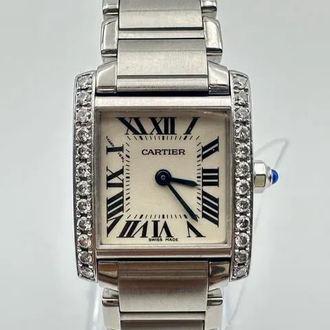 Cartier Tank Française W51008Q3 Stainless steel White