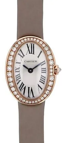 Cartier Baignoire wb520028 25.5mm Rose gold Silver