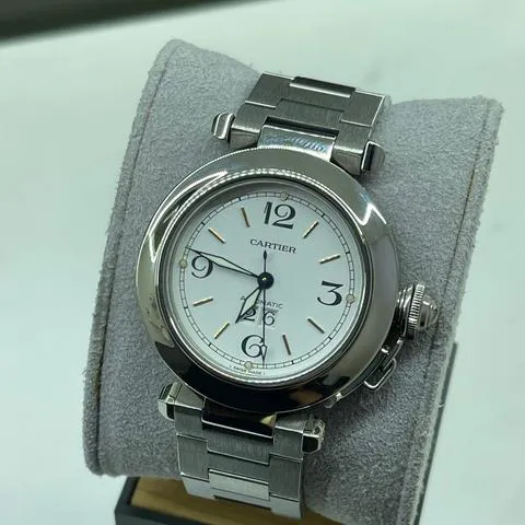 Cartier Pasha C 2475 35mm Stainless steel White