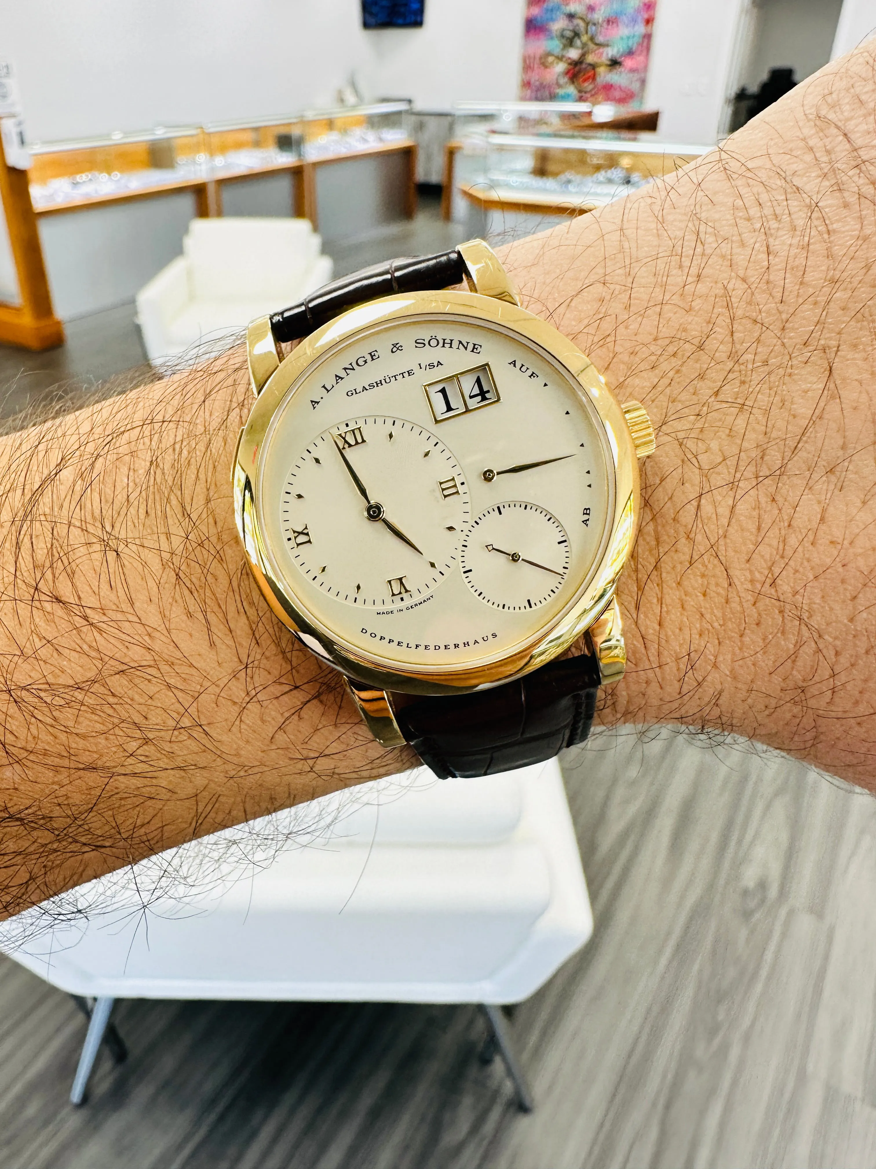 A. Lange & Söhne Lange 1 101.021 38.5mm Yellow gold Silver 8