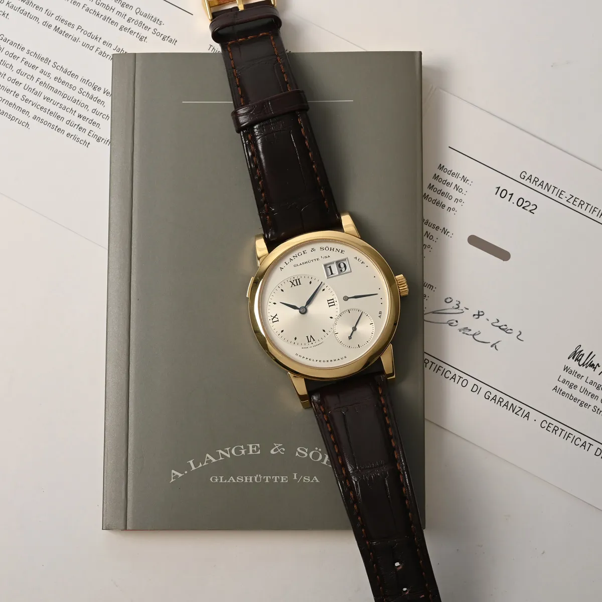 A. Lange & Söhne Lange 1 101.022 38.5mm Yellow gold Silver 3