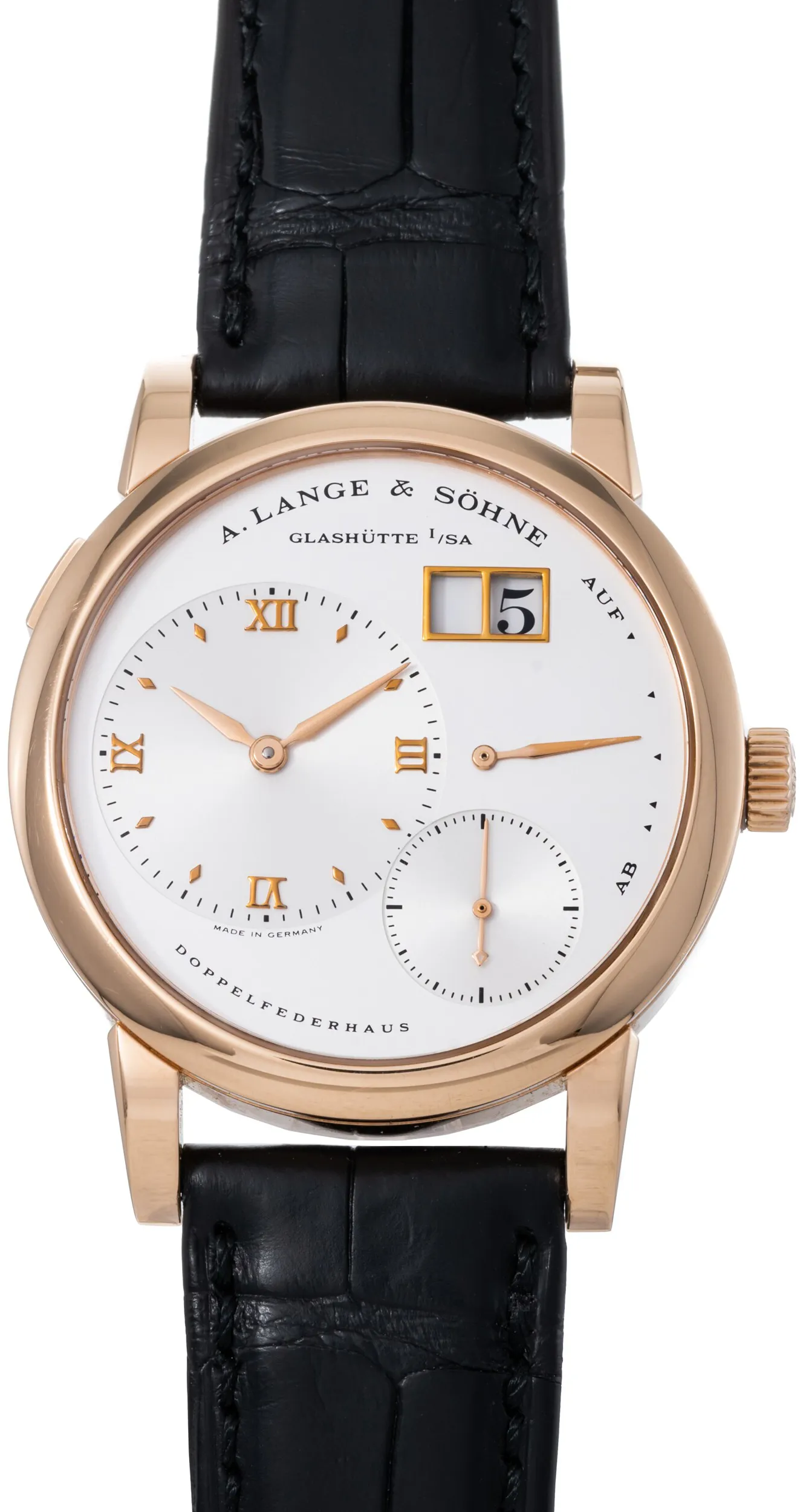 A. Lange & Söhne Lange 1 40990880/AS06387 38.5mm Rose gold Silver