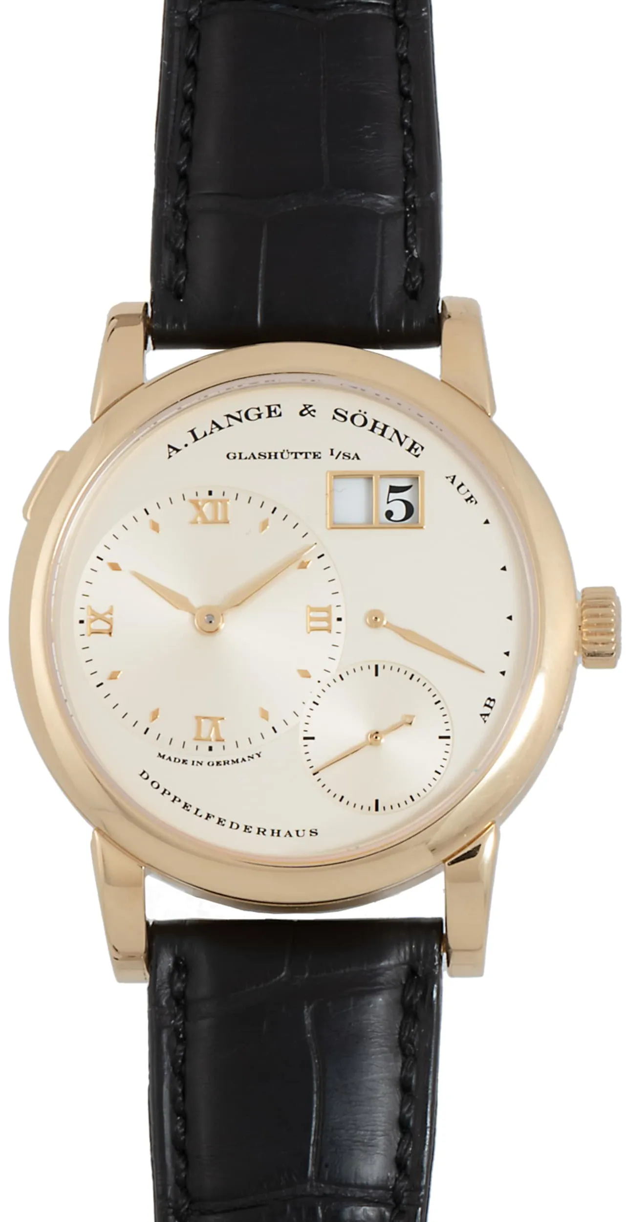 A. Lange & Söhne Lange 1 40991303/AS08349 38.5mm Yellow gold Silver