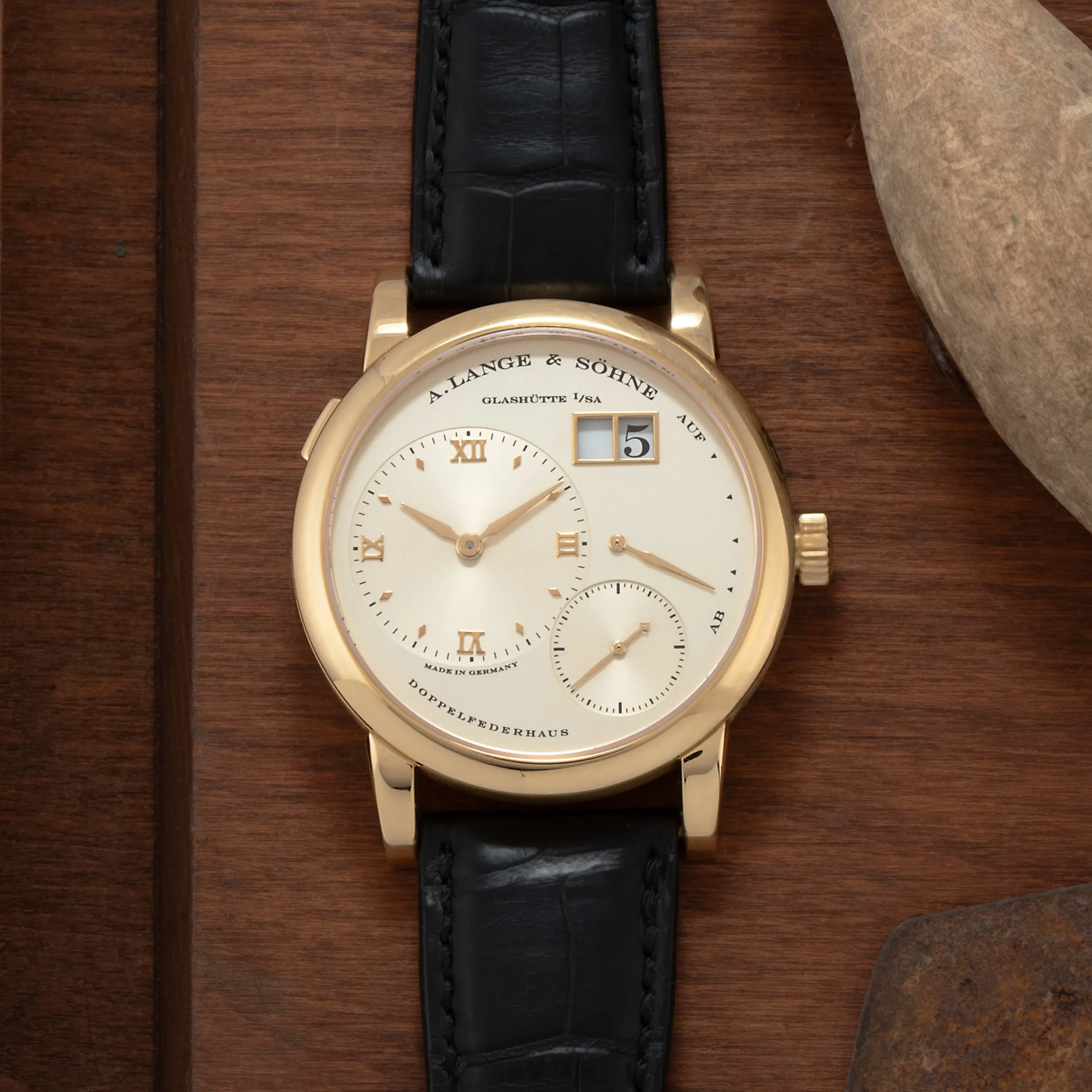 A. Lange & Söhne Lange 1 40991303/AS08349 38.5mm Yellow gold Silver 6