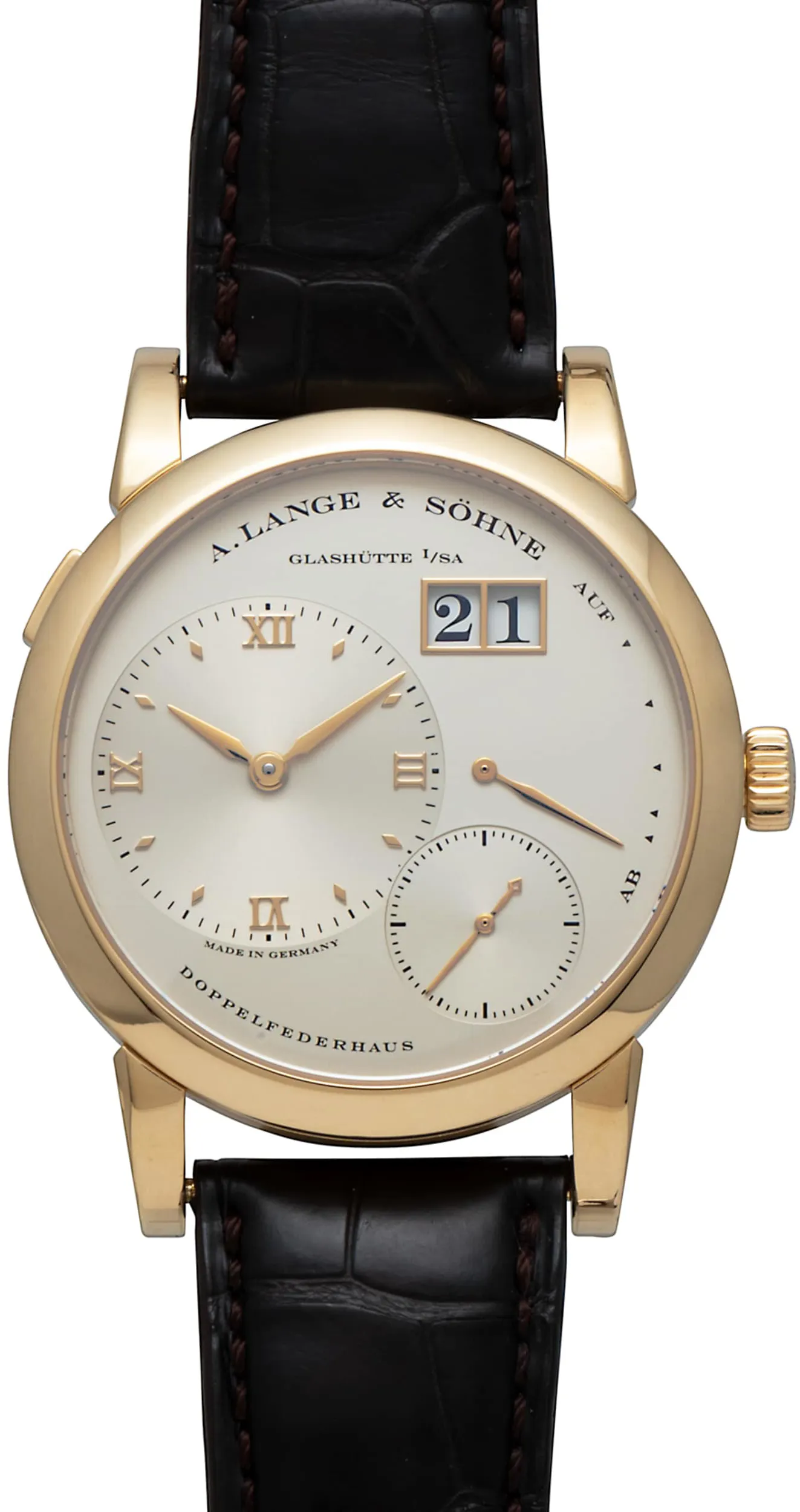 A. Lange & Söhne Lange 1 40991420/AS08706 38.5mm Yellow gold Black