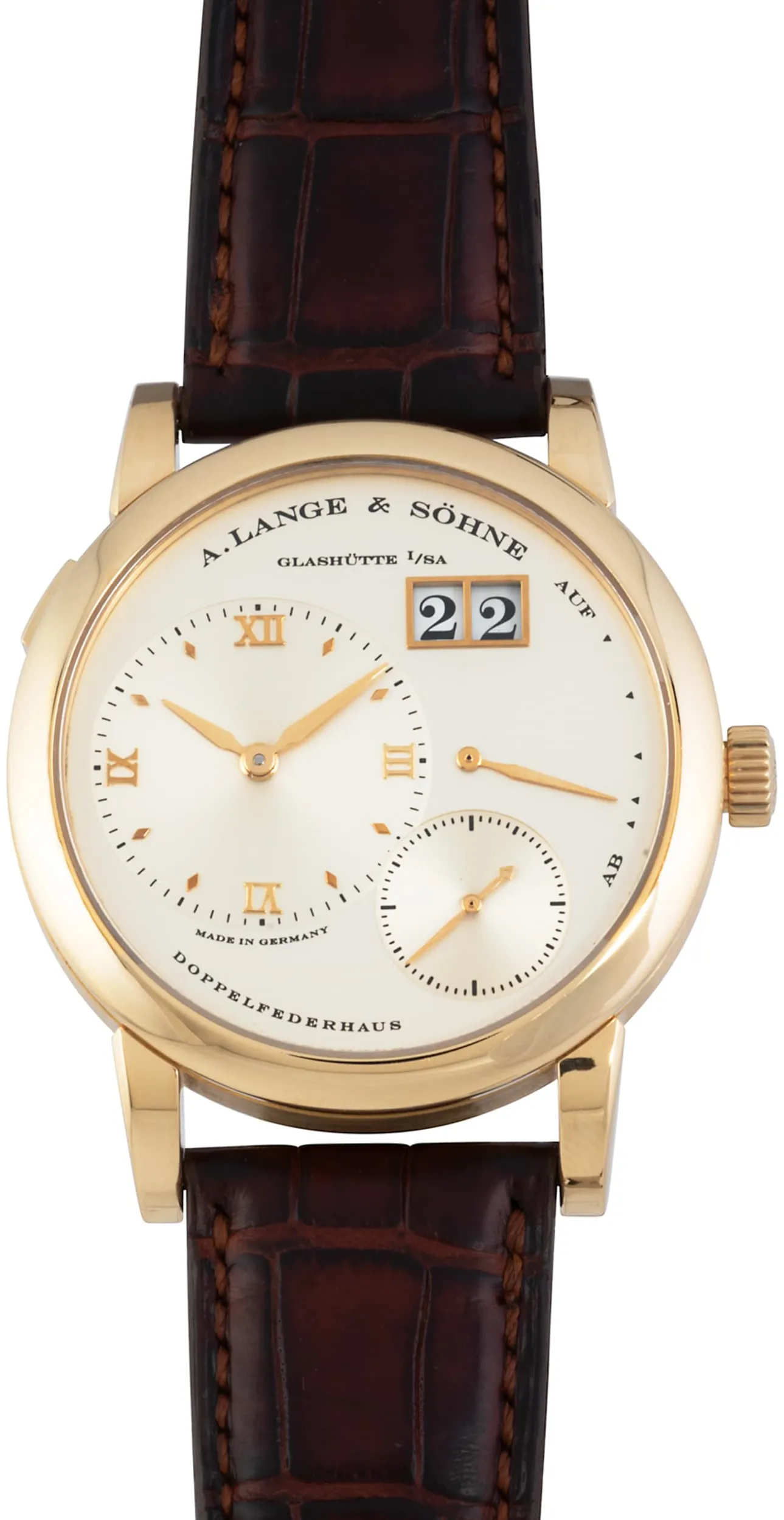 A. Lange & Söhne Lange 1 40991494/AS08806 38.5mm Yellow gold Silver