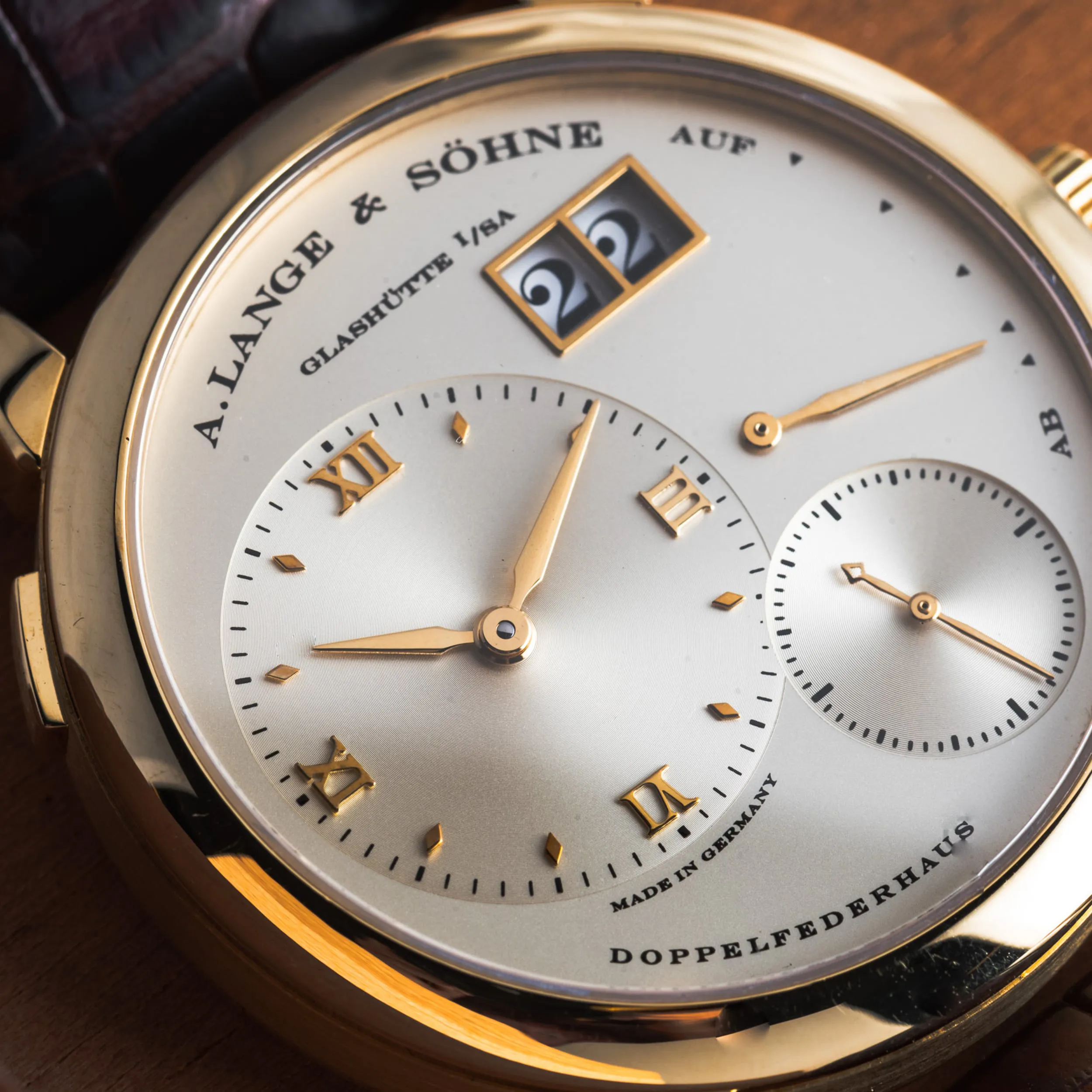 A. Lange & Söhne Lange 1 40991494/AS08806 38.5mm Yellow gold Silver 6