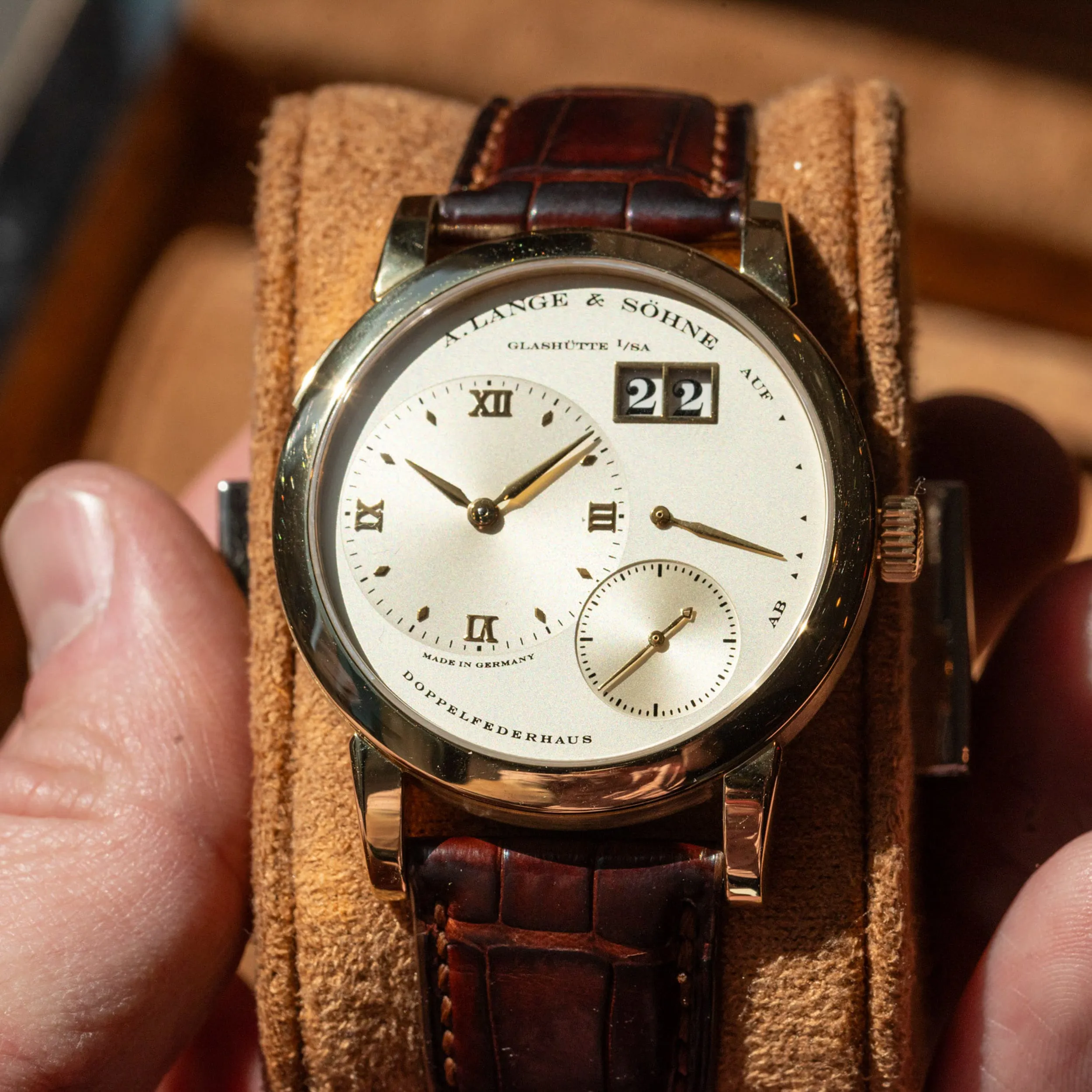 A. Lange & Söhne Lange 1 40991494/AS08806 38.5mm Yellow gold Silver 7