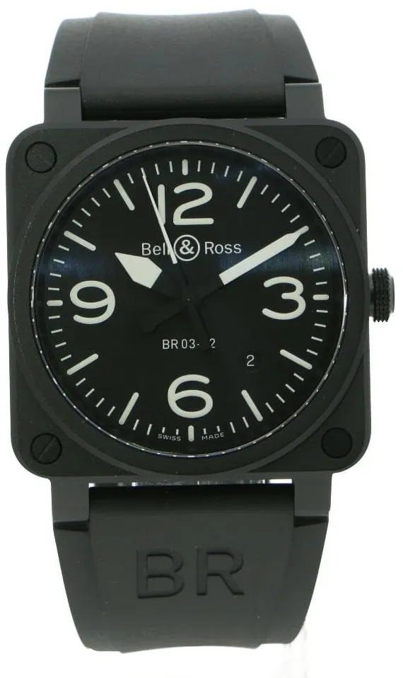 Bell & Ross BR03-92 BR 03-92 BLACK MATTE 42mm Ceramic Black