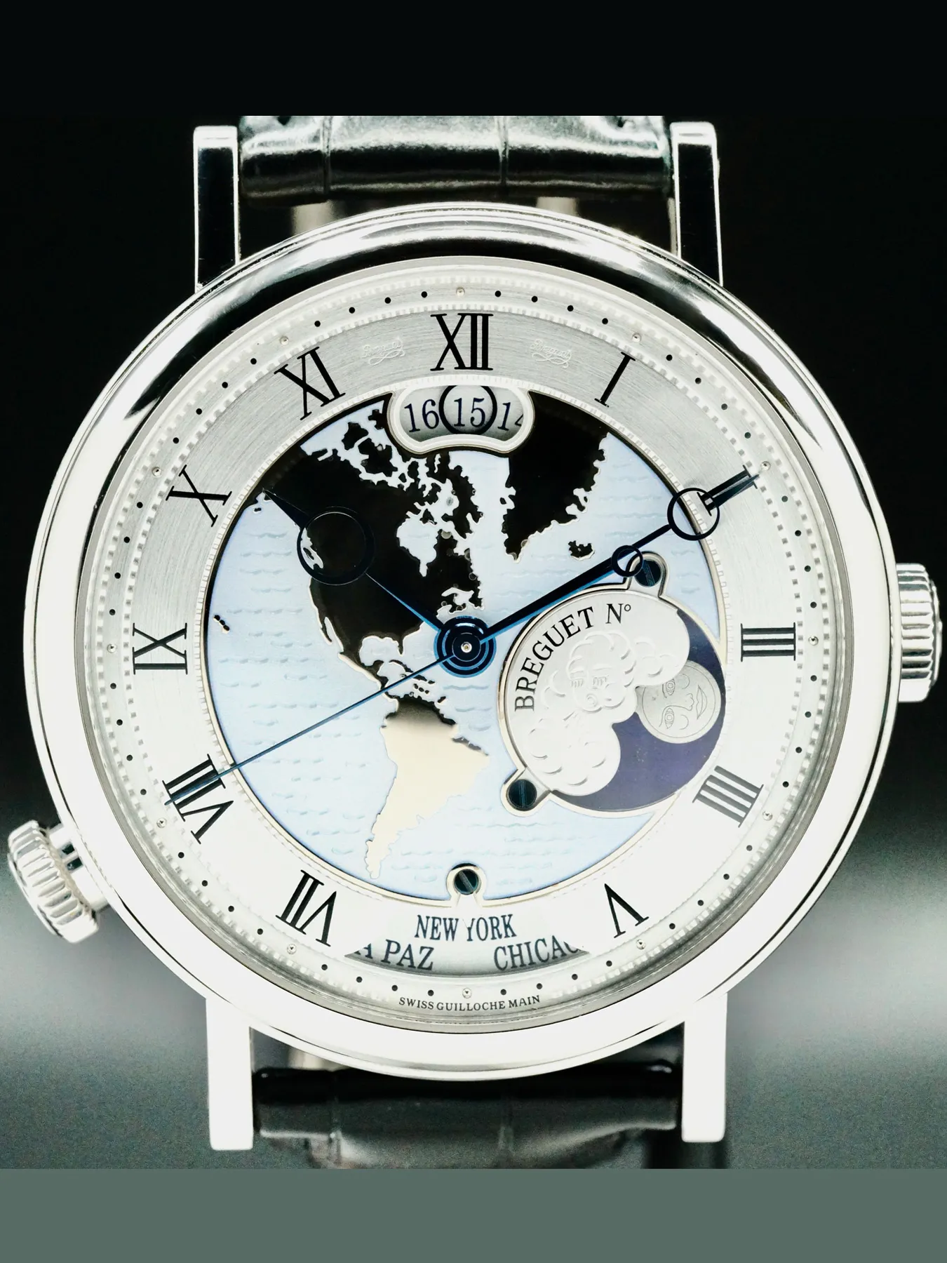 Breguet Classique 5717PT/US/9ZU 43mm Platinum Blue and Artistic dial